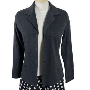 Central Park West Womens Button-up Shirt Dark Grey, Sz L